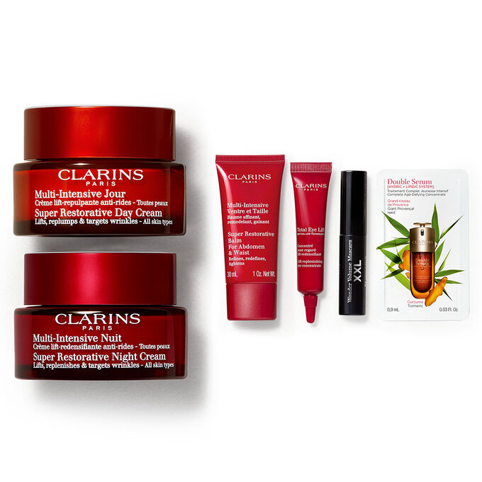 Colecci&oacute;n Super Restorative: Rutina completa de cuidado facial antiarrugas con retinol-like para reafirmar, redensificar y potenciar la luminosidad de la piel
