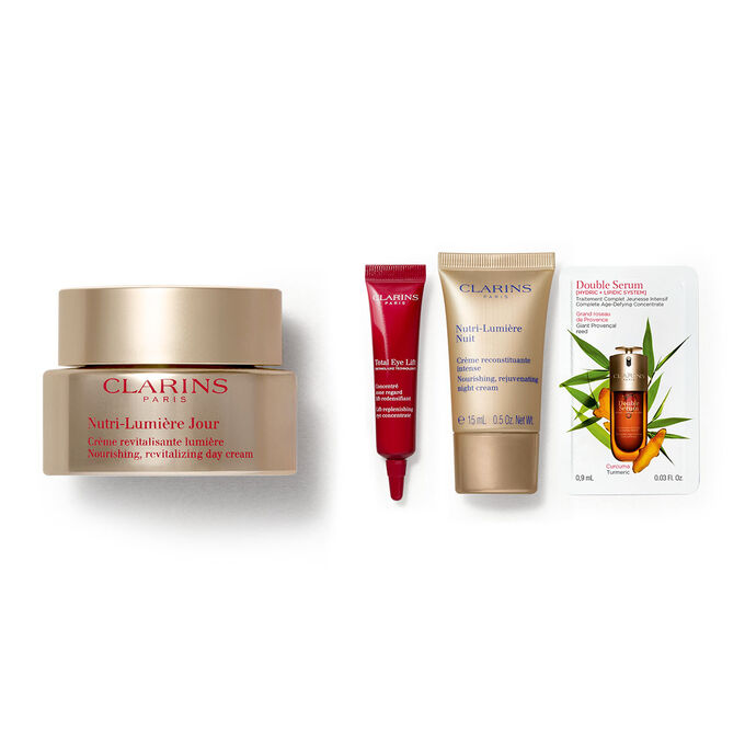 Colecci&oacute;n Nutri-Lumi&egrave;re: Rutina de cuidado facial para piel madura con extracto de Casta&ntilde;o de Indias que nutre, revitaliza y potencia la luminosidad