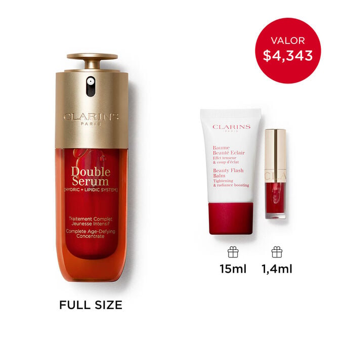 Colecci&oacute;n DOUBLE SERUM y Beauty Flash Balm: Rutina de cuidado facial para potenciar la longevidad de la piel, reafirmar y devolver luminosidad.