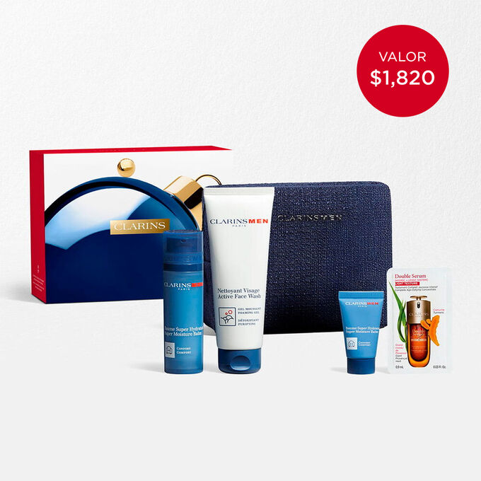 Colecci&oacute;n ClarinsMen: Rutina de cuidado facial hidratante para hombres, limpia, hidrata y reconforta