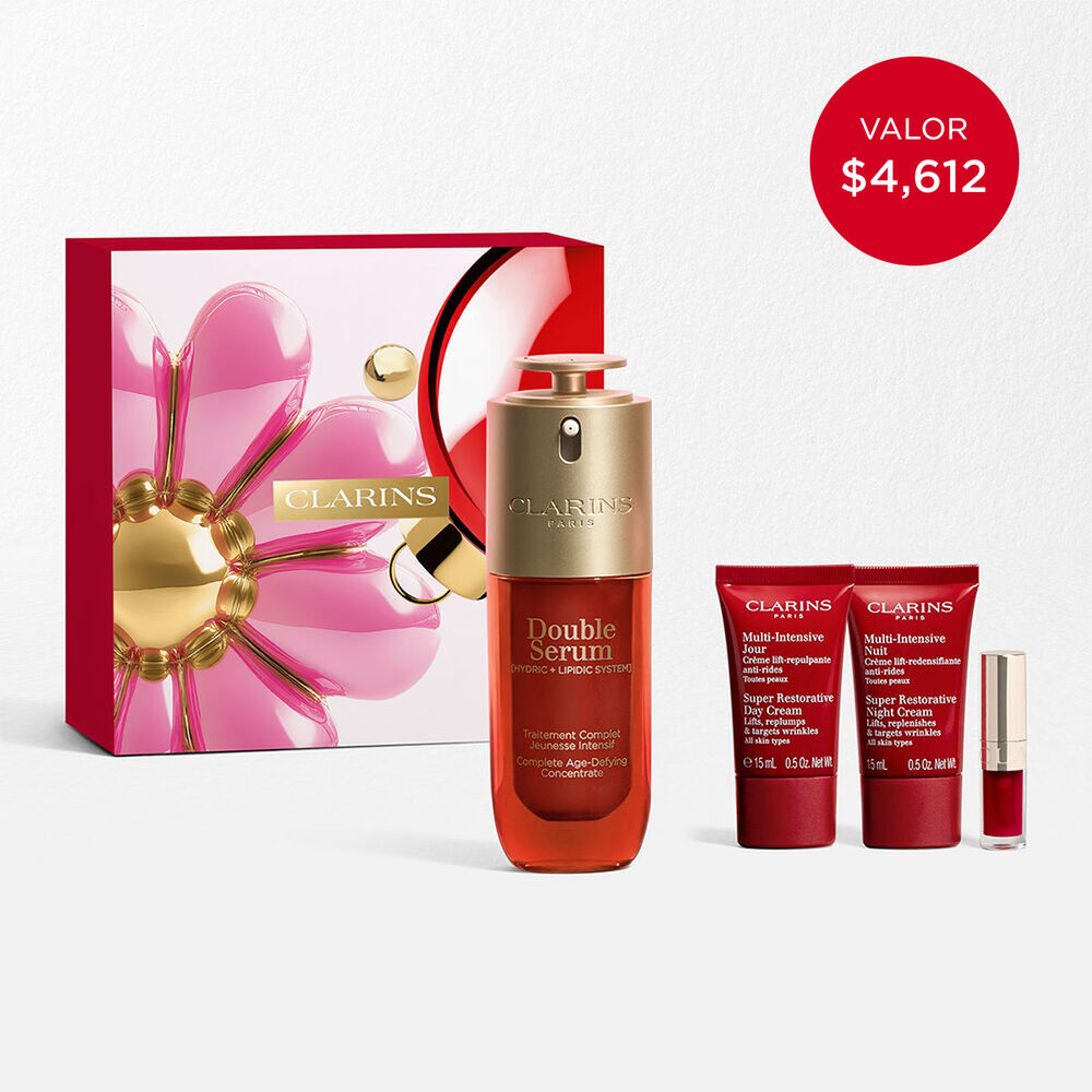 Colecci&oacute;n DOUBLE SERUM &amp; Super Restorative: Rutina antiedad para combatir los signos de la edad, redensificar y potenciar la luminosidad de la piel