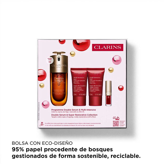 Colecci&oacute;n DOUBLE SERUM &amp; Super Restorative: Rutina antiedad para combatir los signos de la edad, redensificar y potenciar la luminosidad de la piel