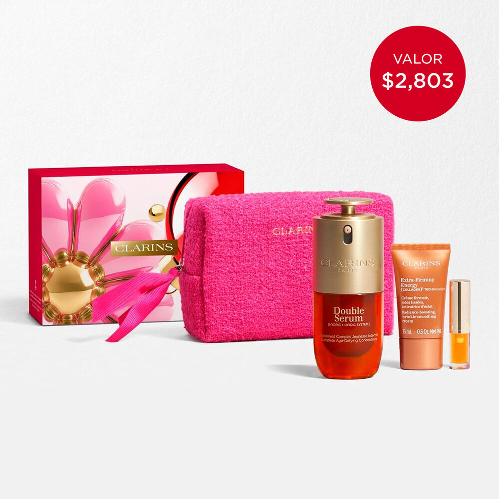Colecci&oacute;n DOUBLE SERUM &amp; Extra-Firming Energy: Rutina de cuidado facial con col&aacute;geno para reafirmar la piel y potenciar el efecto lifting