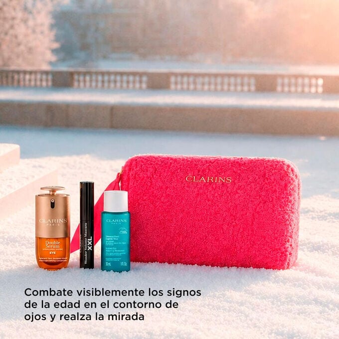 Colecci&oacute;n DOUBLE SERUM Eye: Rutina de cuidado para el contorno de ojos con c&uacute;rcuma y niacinamida para alisar las arrugas, revitalizar la mirada y potenciar su luminosidad.