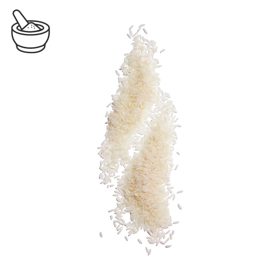 Arroz-Polvos de arroz-Oryza sativa (rice) starch
